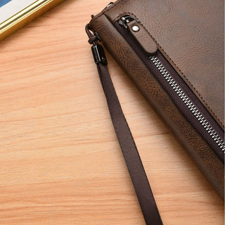 Men's Long Zipper Wallet Clutch with Multi-Card Slots #896