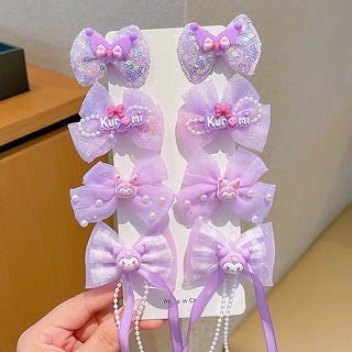 Sanrio Kids Hair Clip Set Bow 8 Piece Collection