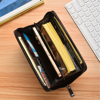 Men's Long Zipper Wallet Clutch with Multi-Card Slots #896