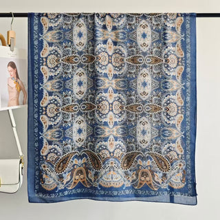 Retro European Style Premium Cotton and Linen Scarf