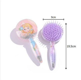 Cute Princess Glitter Massage Hair Comb For girl