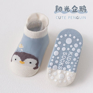 Anti-Slippery Cute Cartoon Printed Heel Style Soft Kids Socks