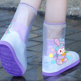 Zhengyu PVC Kids Rain Boots Transparent Dinosaur Unicorn Astronaut Rabbit M-3XL