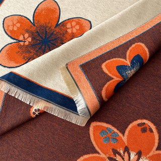 Premium Fairy Style Petal Printed Luxury Winter Shawl for Women