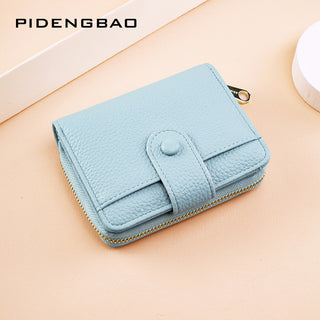 Compact and Handy PU Multi Chamber Coin Purse for Women
