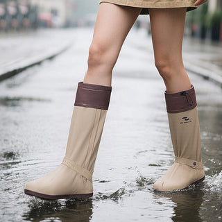PVC Waterproof High Boot Shoe Covers, Non-Slip, Thickened