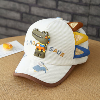 Toddler Boys' Dinosaur Corduroy Baseball Cap for Autumn