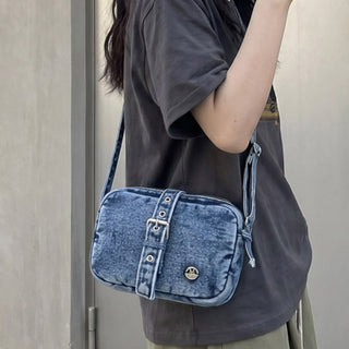 Women's Washed Denim Crossbody Shoulder Bag