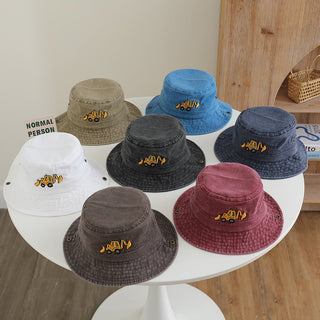 Washed Denim Comfortable Bucket Hat for Kids