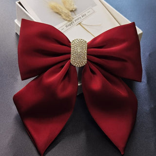 Satin Bow Hair Clip for Girls Princess Style