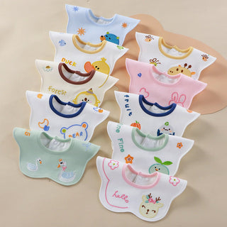 Antibacterial Saliva Towel 360 Degree Premium Embroidered Baby Cotton Bib