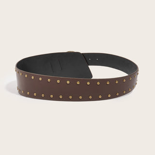 Vintage Inspired PU Leather Studded Corset Belt for Women