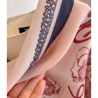 Colorful Luxurious Double Side Floral Printed Women's Viscose Scarf