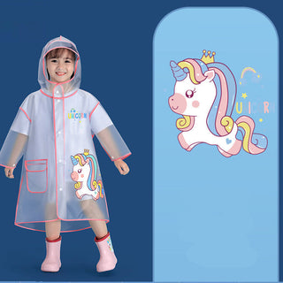 Beimei F038 Kids EVA Raincoat for Boys Students Fun Print