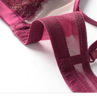 French Eyelash Lace Wireless Bra and Panty Set