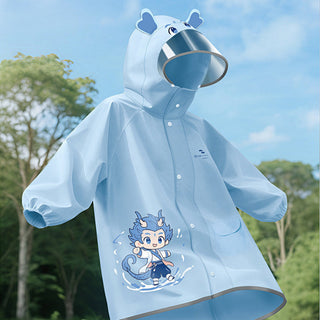 Kids EVA Full-Body Rain Poncho Cute Dinosaur