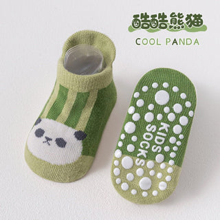 Anti-Slippery Cute Cartoon Printed Heel Style Soft Kids Socks