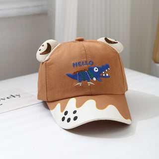 Little Crocodile Embroidered Baseball Cap for Children