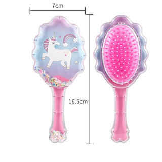 Adorable Unicorn Glitter Hair Massage Brush for Girls