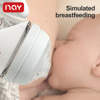 Noair Anti Choking Glass Feeding Bottle for Baby