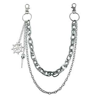 Gothic Spider Web Multi-Layer Metal Waist Chain Belt for Jeans