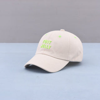 Four Season Style Comfortable Solid Colour Kids Baseball Cap with Letter Embroidery