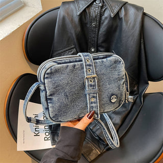 Women's Washed Denim Crossbody Shoulder Bag