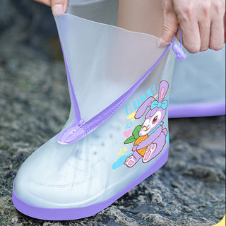 Zhengyu PVC Kids Rain Boots Transparent Dinosaur Unicorn Astronaut Rabbit M-3XL