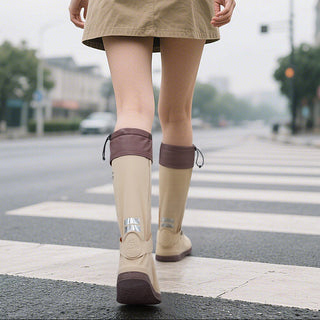 PVC Waterproof High Boot Shoe Covers, Non-Slip, Thickened
