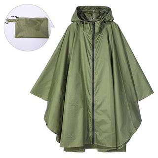 Unisex Lightweight Waterproof Poncho Raincoat with Zipper