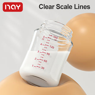 Noair Anti Choking Glass Feeding Bottle for Baby