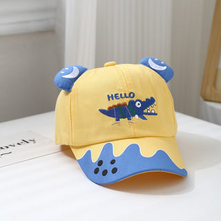 Little Crocodile Embroidered Baseball Cap for Children