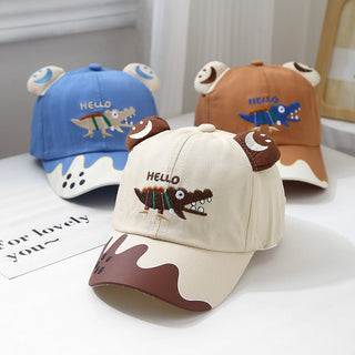 Little Crocodile Embroidered Baseball Cap for Children