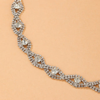 Rhinestone Inlaid Women's Waist Chain Fashionable Belt