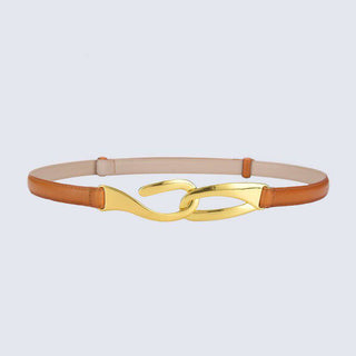 Exclusive Design Twist Buckle Slim Belt for Girls