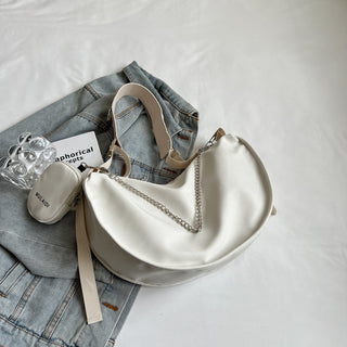 Women's Nylon One-Shoulder Bag Dice Pattern