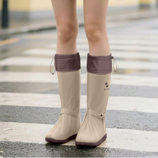 PVC Waterproof High Boot Shoe Covers, Non-Slip, Thickened