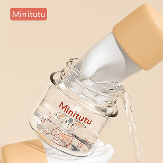 Minitutu Brand Premium Glass Feeding Bottle for Baby