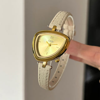 GEDI Women's Geometric Triangle Dial Quartz Fashion Watch - Onyx Edition