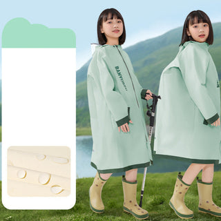 Children's Thickened Waterproof Rain Poncho Maxi Length Backpack Cover