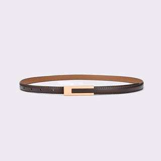 Women's Elegant Style Genuine Leather Belt with Polished Buckle
