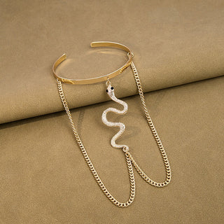 Retro Snake Tassel Arm Chain Bracelet Golden