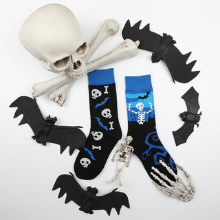 Dance party trend cartoon men and women asymmetric ab socks