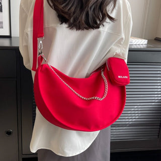 Women's Nylon One-Shoulder Bag Dice Pattern