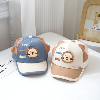 Lion Flagged Cute Baseball Head Cap for Children