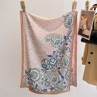 Luxury Personality Retro Design Both sided Floral Printed Viscose Scarf