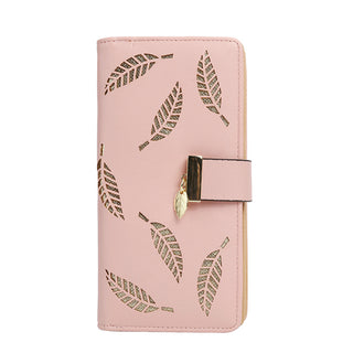 Korean Version Hollow Leaf Zipper Buckle Style Long Women's Wallet