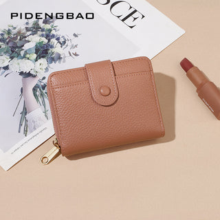 Compact and Handy PU Multi Chamber Coin Purse for Women
