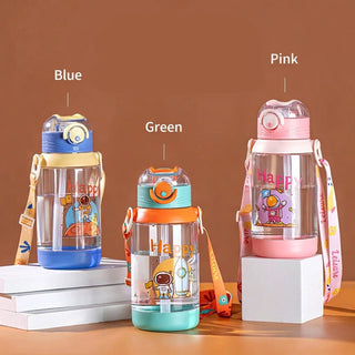 Changnuo Kids Straw Bottle PC Drop Resistant Leak Proof Summer