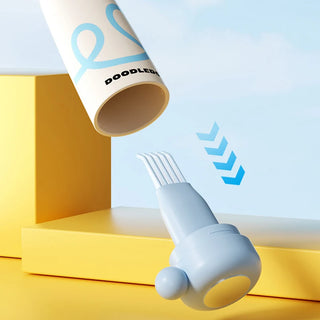 Magnetic Cartoon Air Cushion Scalp Massage Hair Brush - Sky Blue